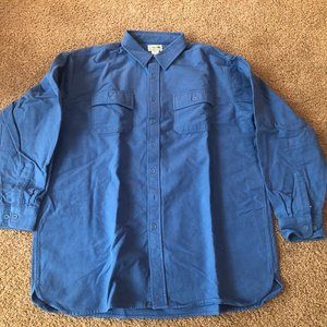 NWOT mens LL Bean XXL Tall Blue Chamois shirt